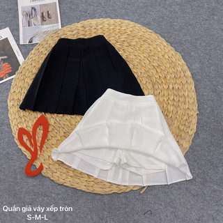 Quần giả váy xếp ly co giãn