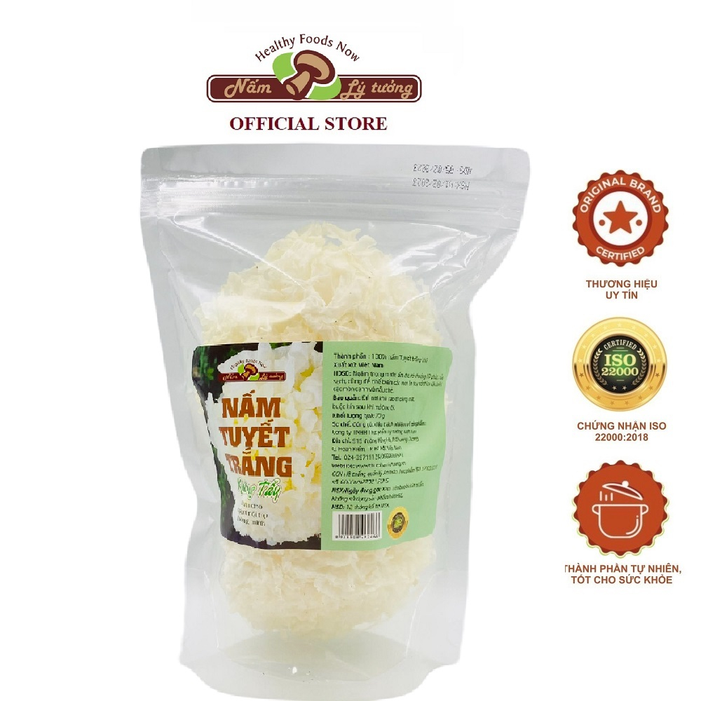 Nấm tuyết trắng khô Lý tưởng 70g, Tuyết nhĩ từ nông trại Việt, đạt chuẩn chất lượng