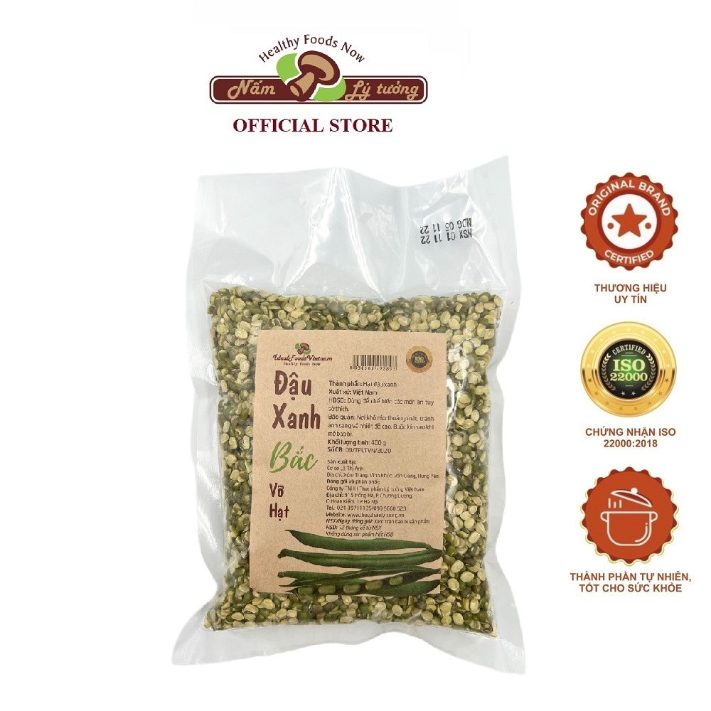 Đậu Xanh / Đỗ Xanh Vỡ Hạt Lý Tưởng 400g, Đậu Xanh Vỡ Hạt, Đỗ Xanh