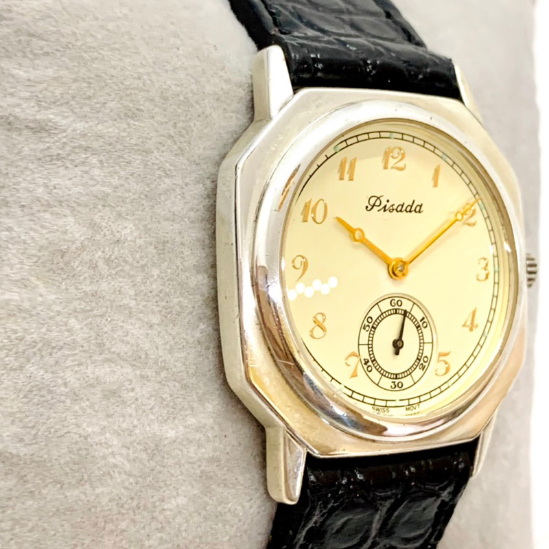 Đồng hồ bạc đúc nam/nữ PISADA Thuỵ sỹ, kim rốn vintage siêu đẹp