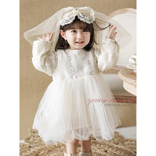 Váy Kids Yoyo thêu hoa tay dài siêu xinh cho bé