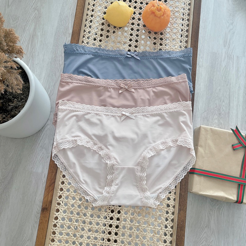 Quần lót thun lạnh viền ren mềm mịn Myna Bra QL2000