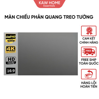 Màn chiếu treo tường, màn chiếu phản quang kaw, gấp gọn, tăng độ sáng, tương phản, kích thước 120 inch