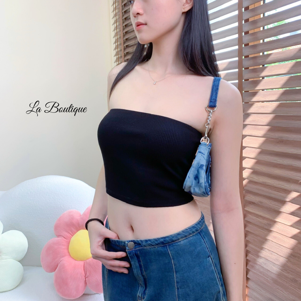 [Mã FATREND2810 giảm đến 30k tối đa 99k] Áo Ống Croptop La Boutique Kiểu Quây Cúp Ngực Tôn Dáng Kiểu Basic