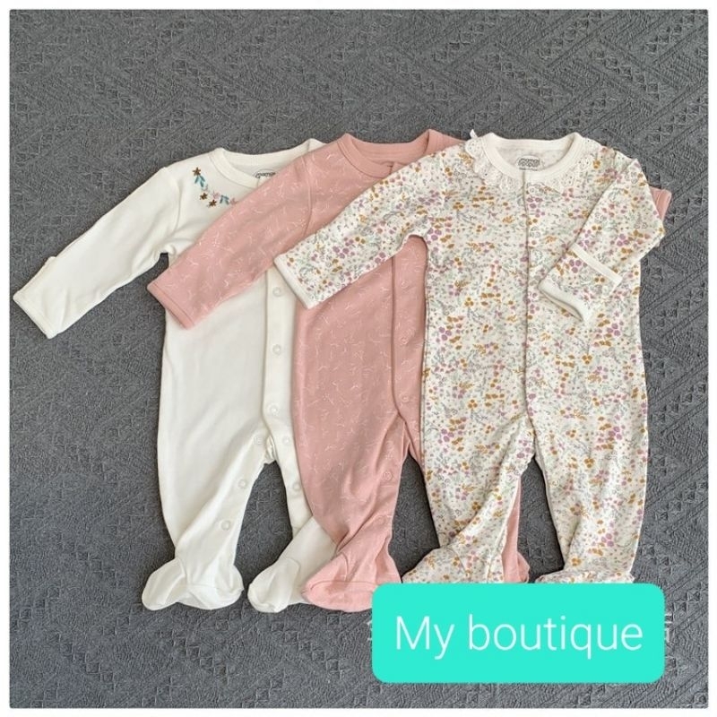 Combo 3 bộ liền tất cho bé trai và gái