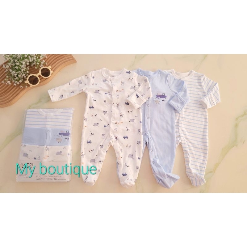 Combo 3 bộ liền tất cho bé trai và gái