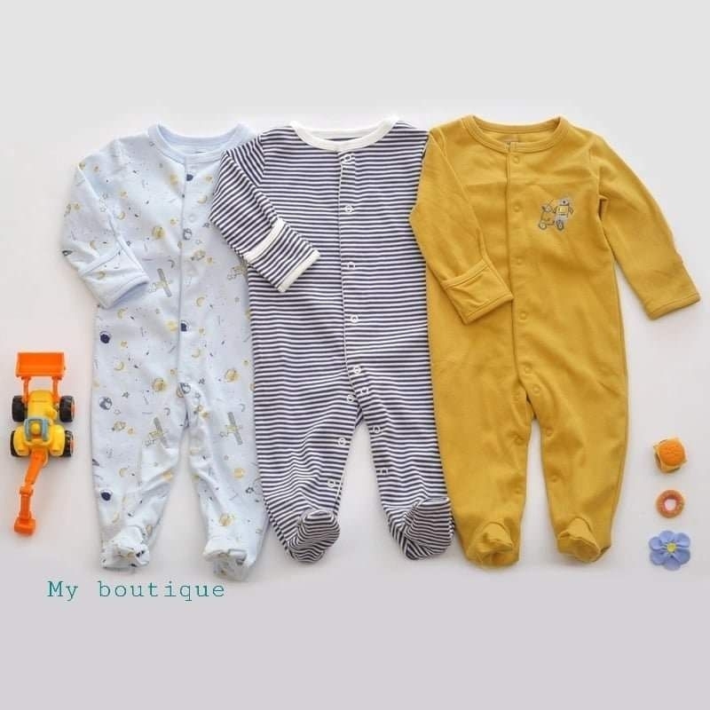Combo 3 bộ liền tất cho bé trai và gái