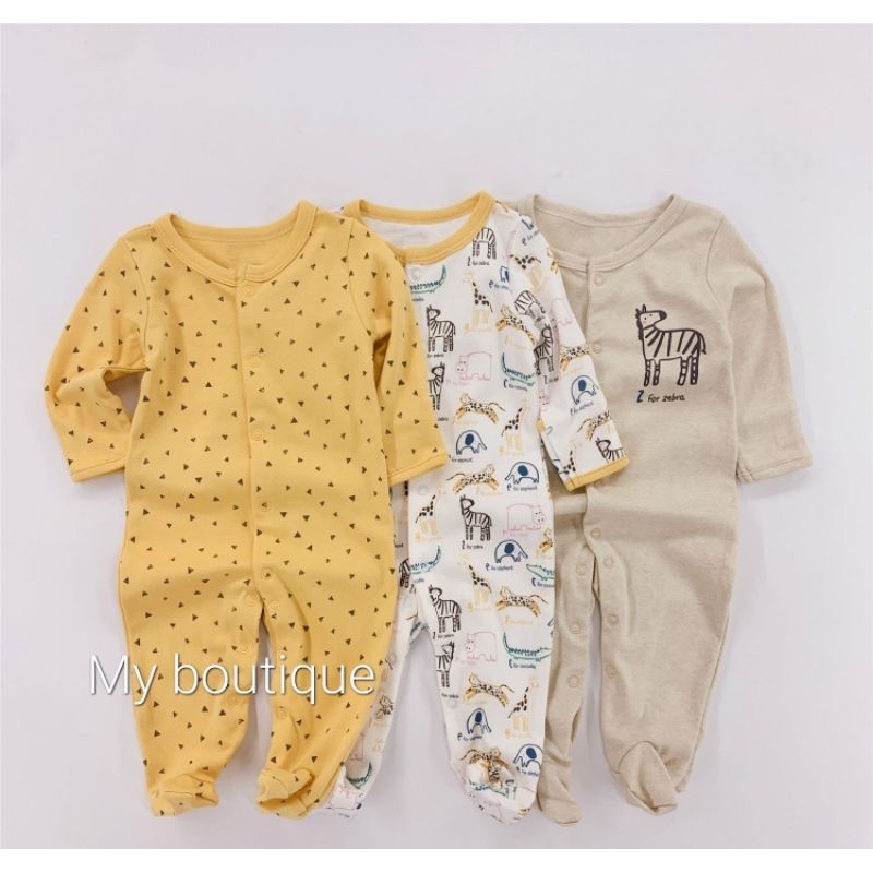 Combo 3 bộ liền tất cho bé trai và gái