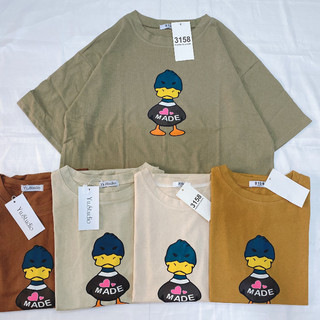 Áo thun nam nữ mẫu "con vịt" áo phông cotton 3158