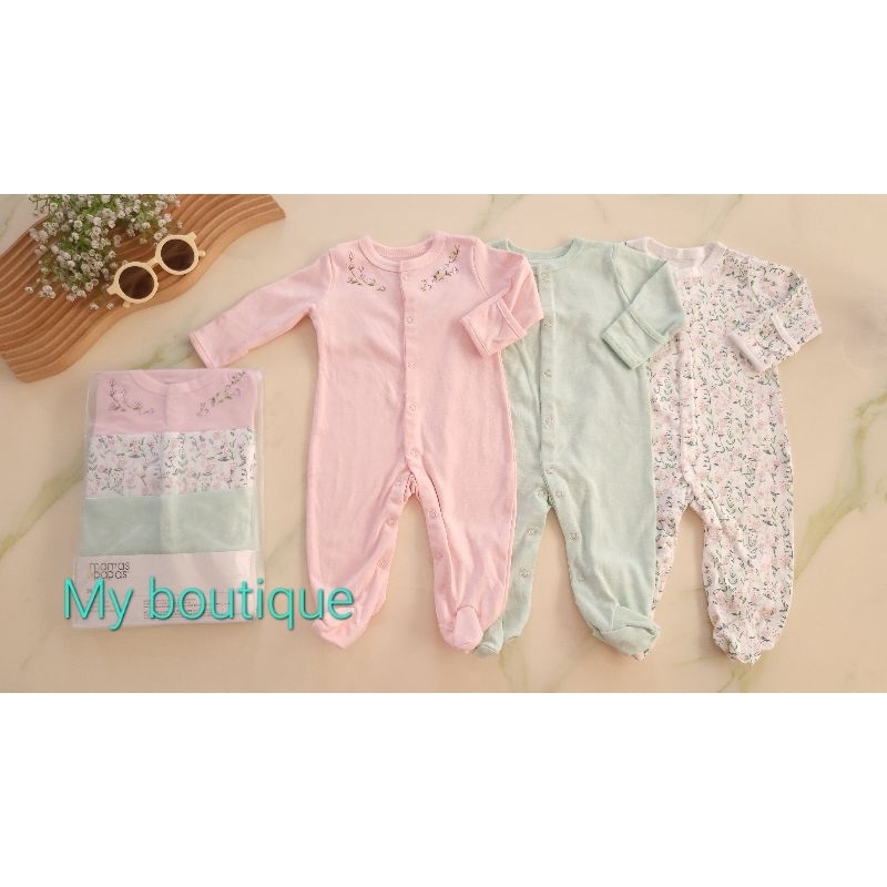 Combo 3 bộ liền tất cho bé trai và gái