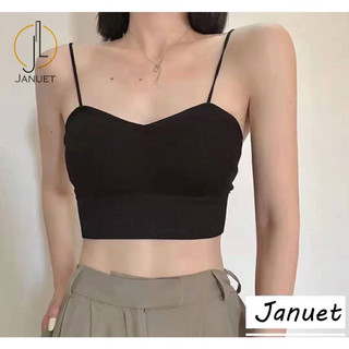  Áo Hai Dây Croptop Hở Lưng Januet Kiểu Dáng Sexy Chất Len Tăm Cao Cấp Hot Trend  Freesize  - Cami 08 