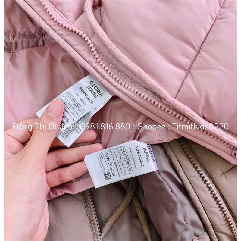 Áo phao GJ bé gái dư xịn 3-9y