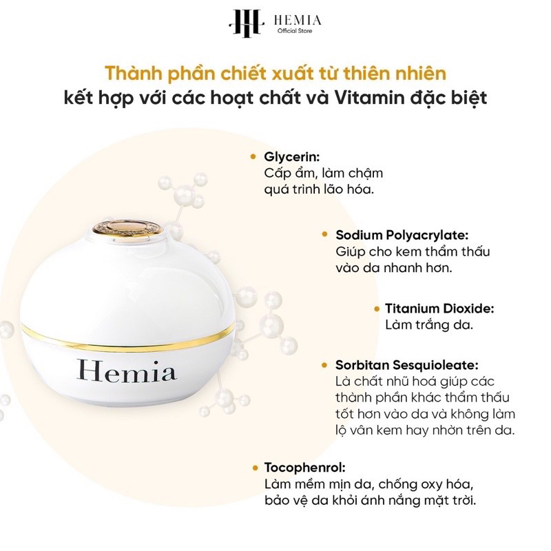 Kem dưỡng trắng body Hemia