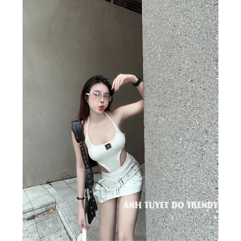 Bộ áo Bodysuit mix chân váy cá tính (CÓ ẢNH THẬT) | BigBuy360 - bigbuy360.vn