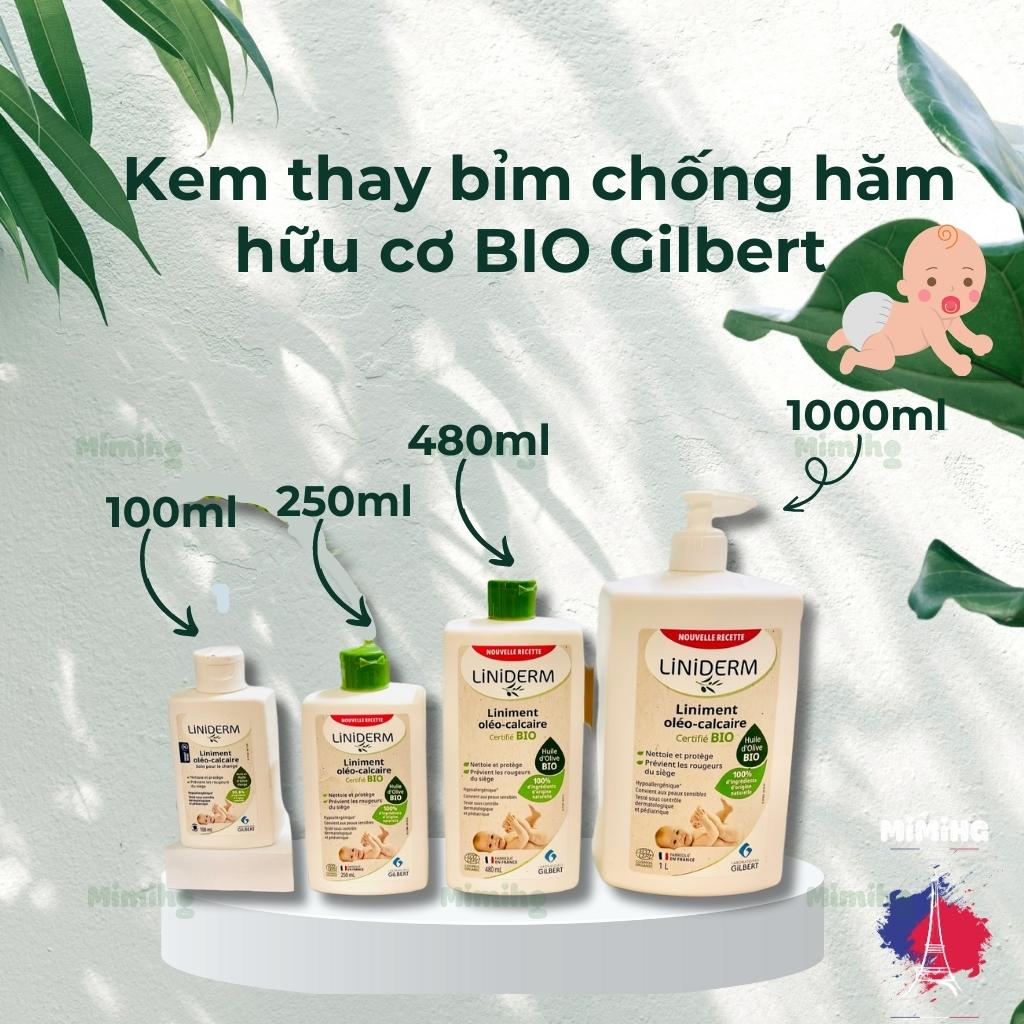 Kem thay bỉm Liniderm của Gilbert 480ml giúp mông khô thoáng, chống hăm, tiện lợi_MiMi HG