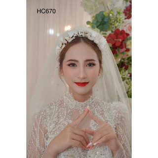 Bờm hoa cài cô dâu HC975