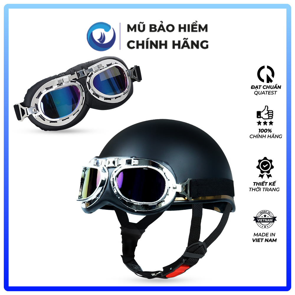 Mũ bảo hiểm 1/2 đầu, nửa đầu BLUESEA A366 - Đủ màu sơn - Thời trang - Freezise - Chính hãng