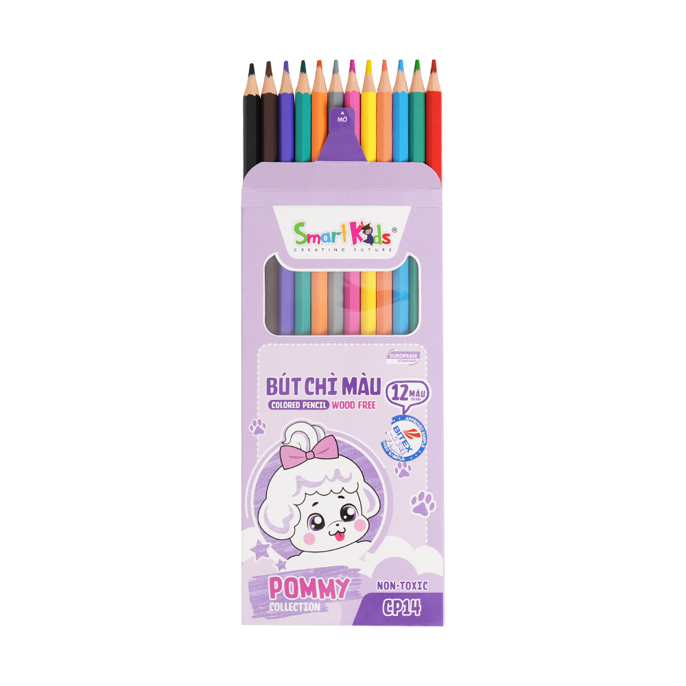 Bút chì màu  Pommy Collection CP14/ CP15/CP16 SmartKids12/18/24 màu dành cho bé