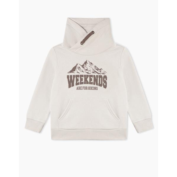 Áo nỉ thu đông bé trai hoodie cao cổ chéo