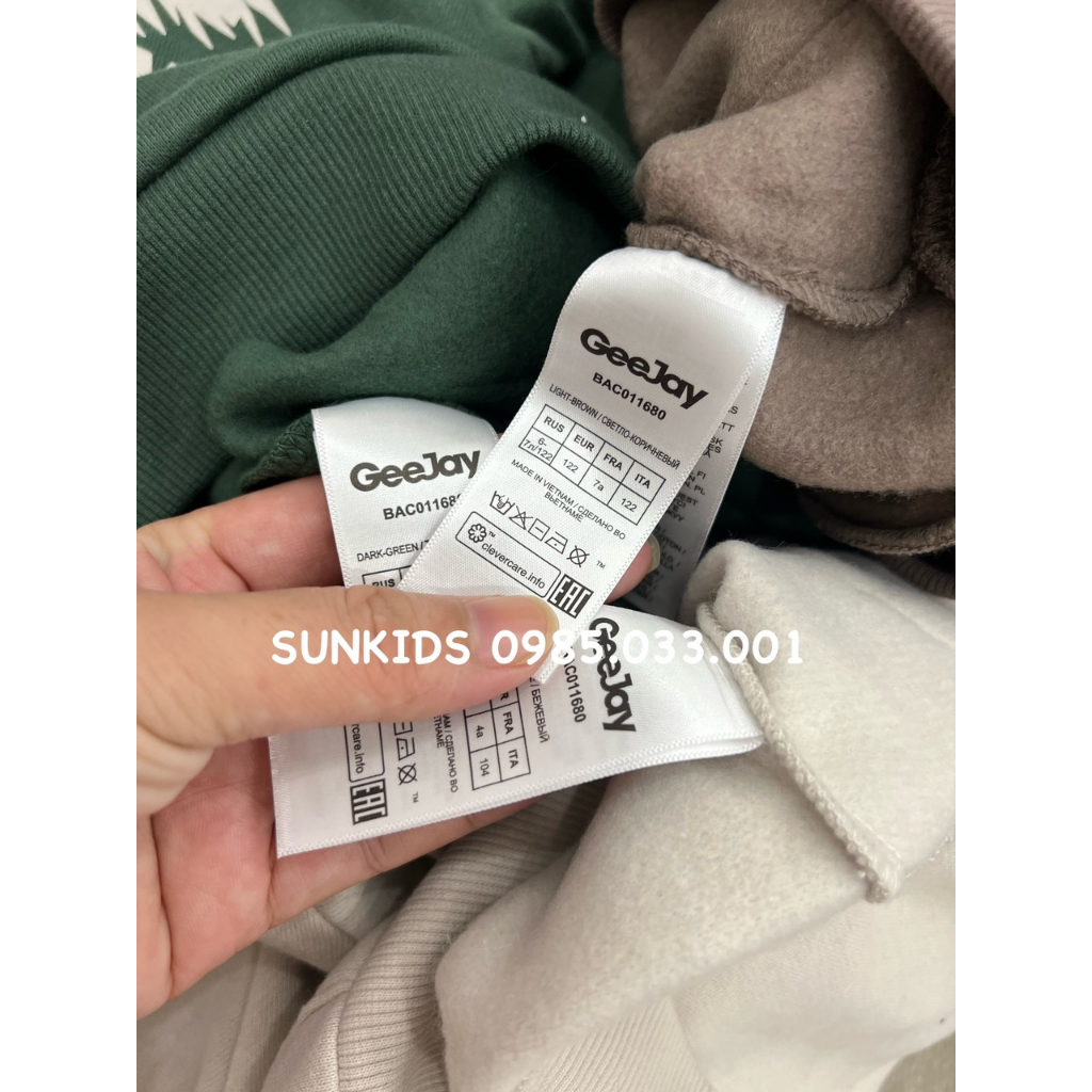 Áo nỉ thu đông bé trai hoodie cao cổ chéo