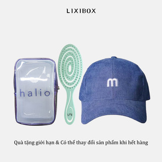 Combo lược gỡ rối lúa mạch, mũ lưỡi trai, túi đụng mỹ phẩm