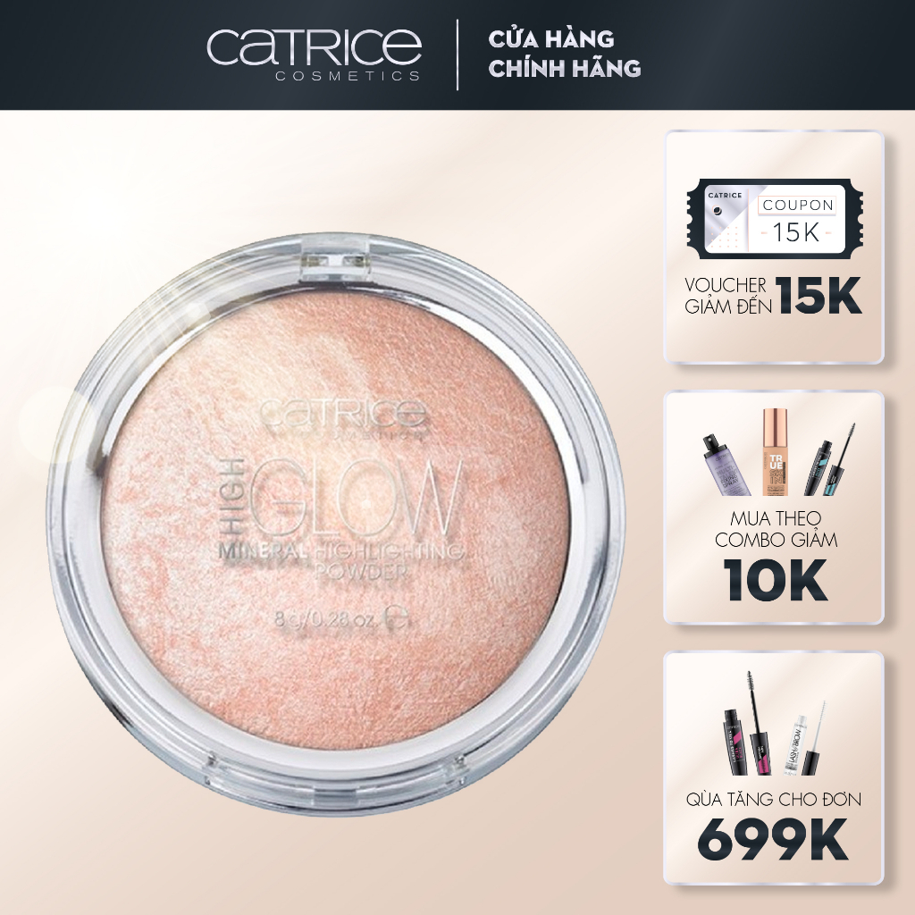 Phấn nhũ bắt sáng Catrice High Glow Mineral Highlighting Powder 010 Light Infusion 8g