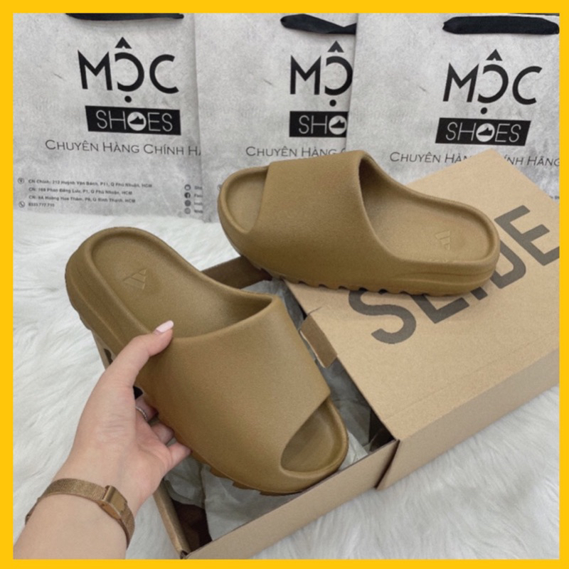 Dép Yz Slide Ss22 vân nhám màu orche hot trend, dép Yz Slide nam nữ đủ size 36-47