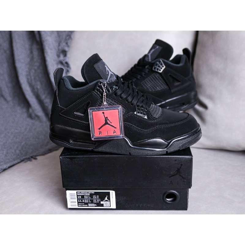 Giày thể thao cổ cao | Jordan4 Black Cat cao cấp