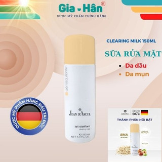 Sữa rửa mặt cho da dầu và da mụn Clearing milk 150ml - J107 Jean d'Arcel