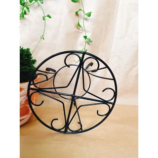 Chân đế lót chậu hoa văn bằng sắt, lót chậu, kê chậu cảnh, đôn sắt chữ C cao 20cm