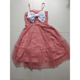 Pass đồ cá nhân / Thanh Lý Đầm Công Chúa hồng voan nơ trắng size S M