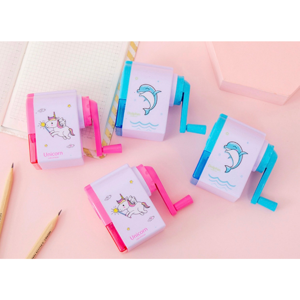 Gọt bút chì quay tay, gọt bút chì có tay quay in hình ngộ ngĩnh_hàng cao cấp bền rẻ - GB03