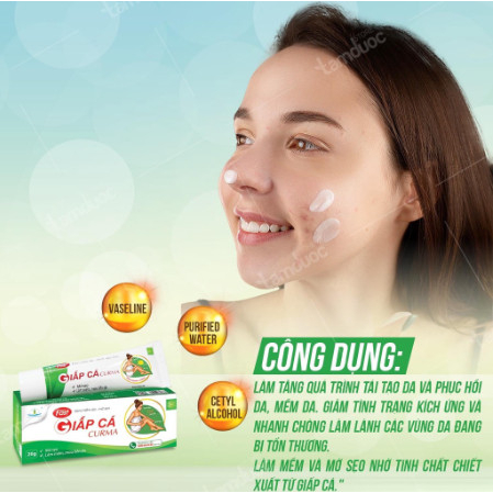 Kem liền da - Lành sẹo lõm Giấp Cá CURMA