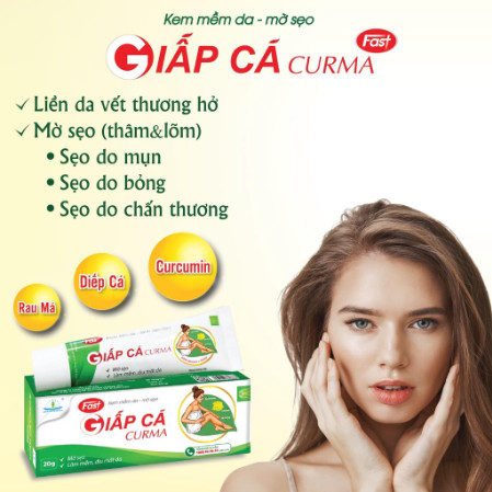 Kem liền da - Lành sẹo lõm Giấp Cá CURMA