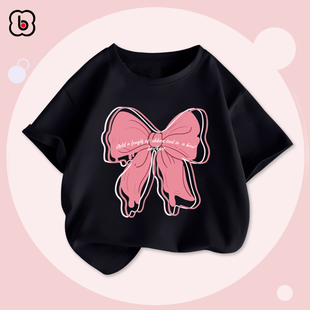 Áo thun bé gái BabyloveGO mẫu mới 2023 áo ngắn tay chất cotton mềm mịn thoáng mát in hình cute dễ thương cho bé