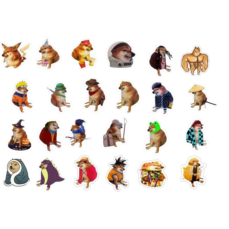 Móc khoá Cheems cưởi xe mẫu hot - móc khoá mica