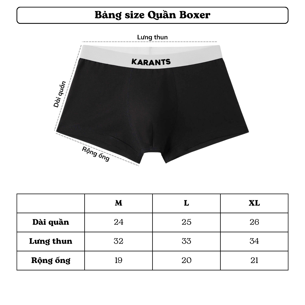 Quần Lót Nam Dáng Trunk Bamboo Kháng Khuẩn Karants - PK04