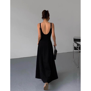Đầm Thun Maxi Hở Lưng Tùng Xoè