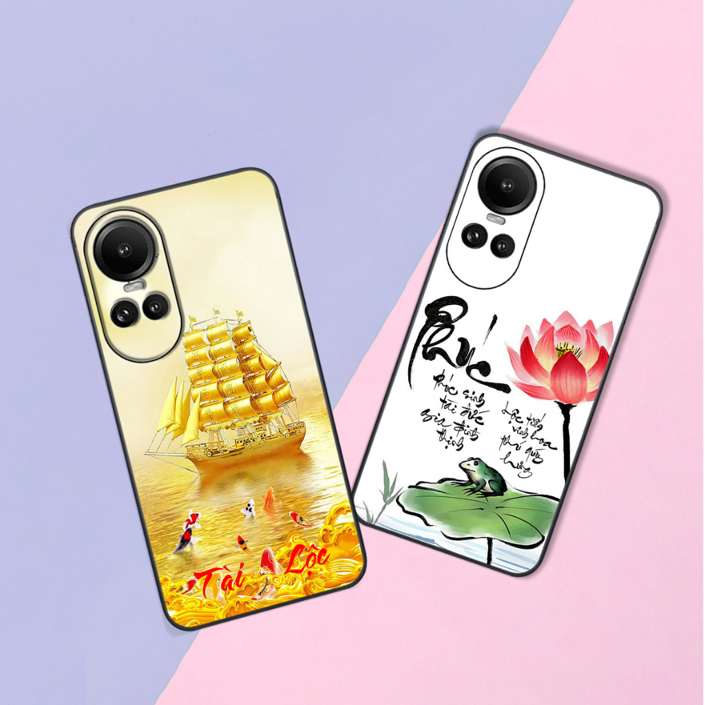 Ốp Oppo Reno 10 5G / Reno 10 Pro 5G in hình thư pháp lộc, đức, nhẫn đẹp độc lạ