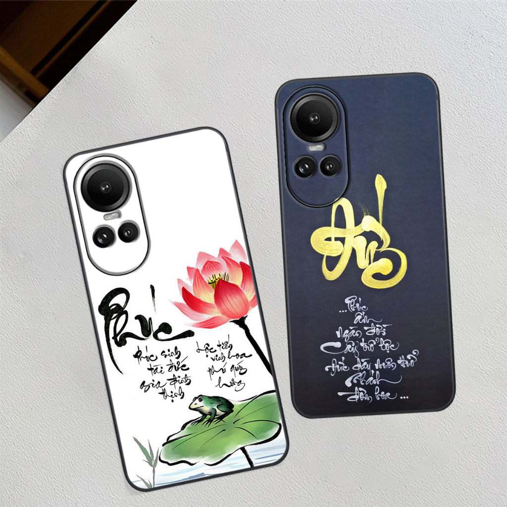 Ốp Oppo Reno 10 5G / Reno 10 Pro 5G in hình thư pháp lộc, đức, nhẫn đẹp độc lạ