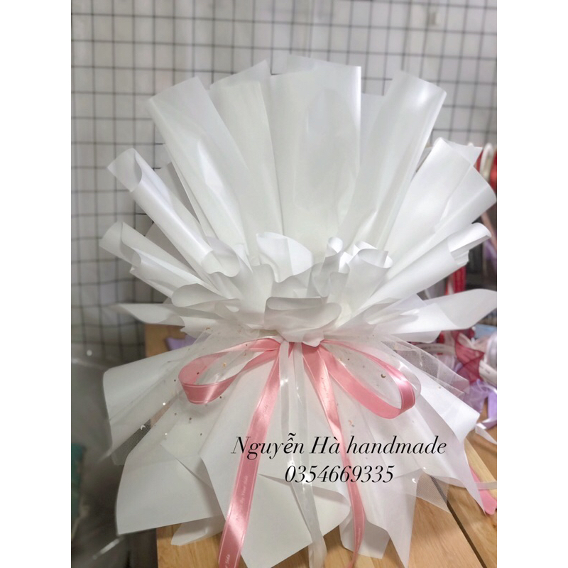 Cốt cắm hoa xoè đứng 50 bông sáp