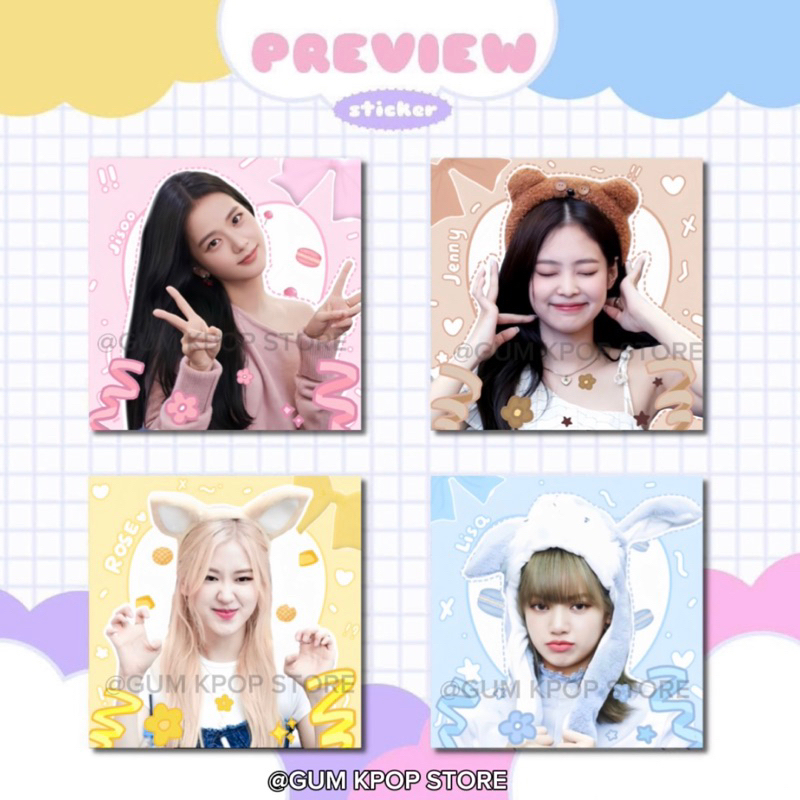 STICKER NIÊM PHONG BLACKPINK CUTE - GUM KPOP STORE