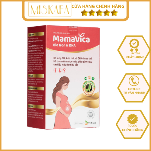 Mamavica - Vitamin Bầu và Sau Sinh, Giúp Bổ sung Sắt, DHA, Axit Folic cho mẹ bầu và sau sinh - Chính hãng