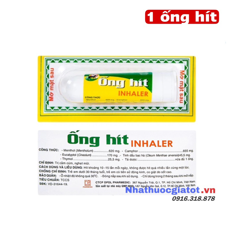 Ống Hít Inhaler Chính Hãng Pharmedic