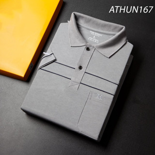 xả kho nghỉ bán Áo thun nam trung niên ngắn tay vải cotton xịn thấm hút mồ hôi tốt loại áo thun nam có túi vitin ATHUN16