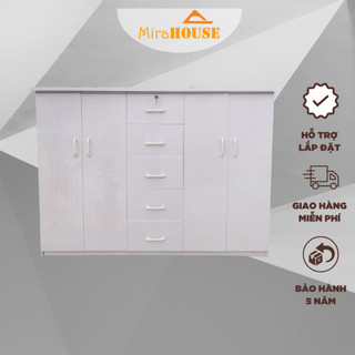 Tủ Nhựa Đài Loan Trẻ Em - Cao 1m24 dài 1m65 sâu bì 45cm. Nội thất MIRA HOUSE Hỗ trợ lắp đặt tại nhà