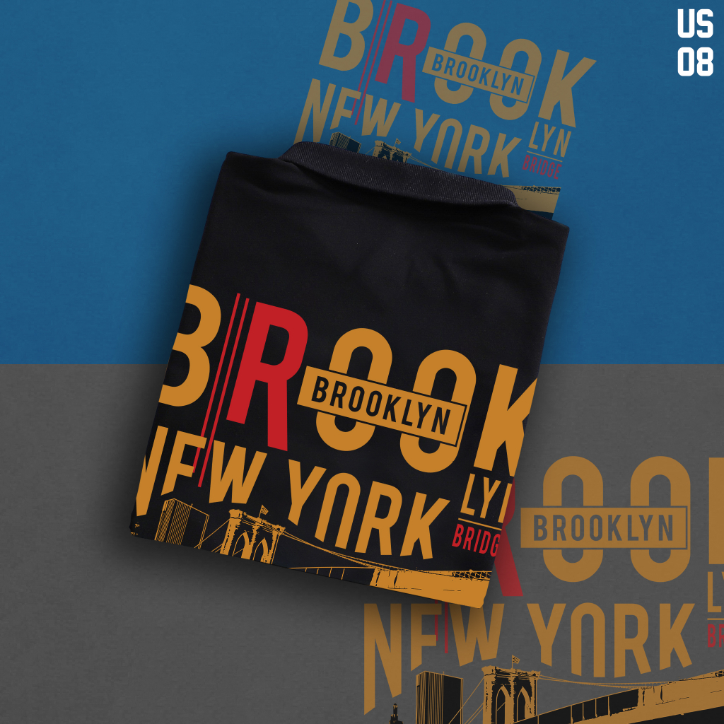 Áo Polo Nam NY BROOKLYN 1976 Chất CVC Cá Sấu Cao Cấp, Chuẩn Form Sang Trọng