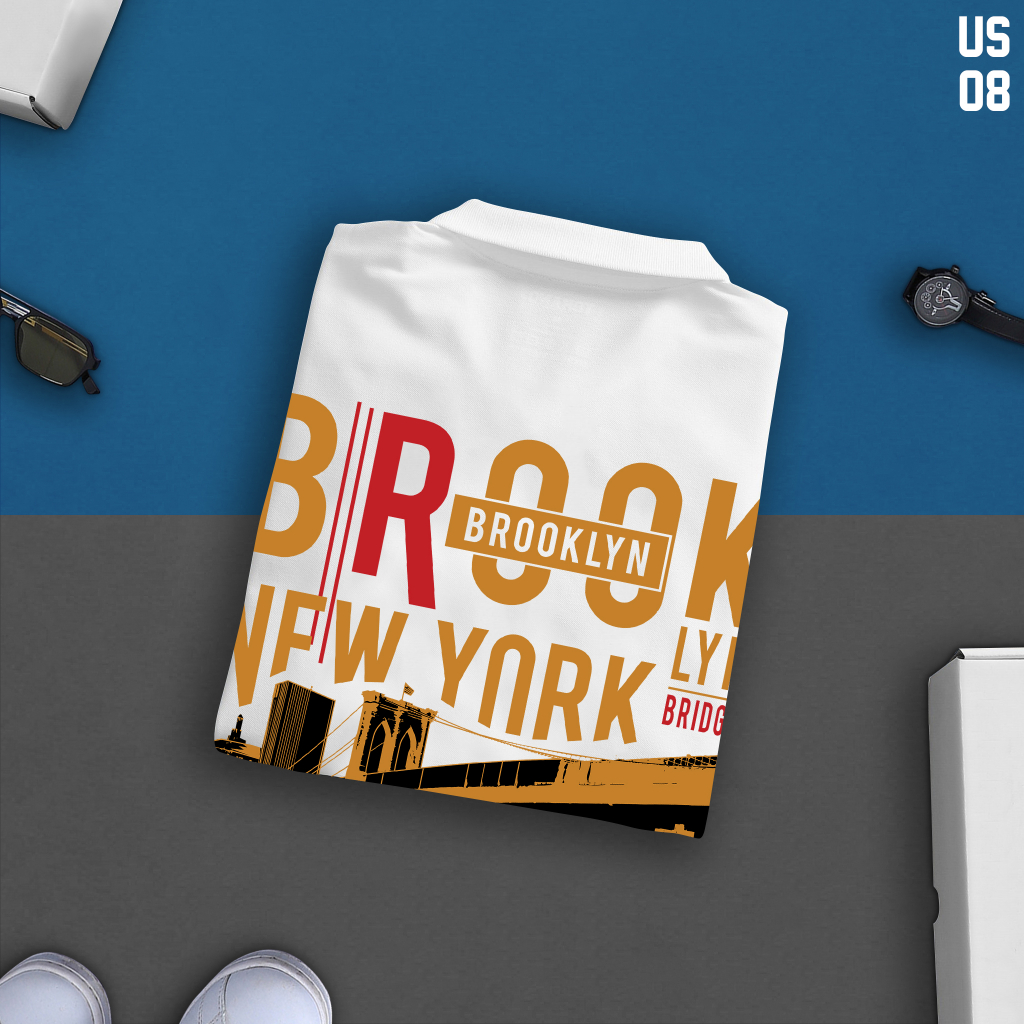 Áo Polo Nam NY BROOKLYN 1976 Chất CVC Cá Sấu Cao Cấp, Chuẩn Form Sang Trọng