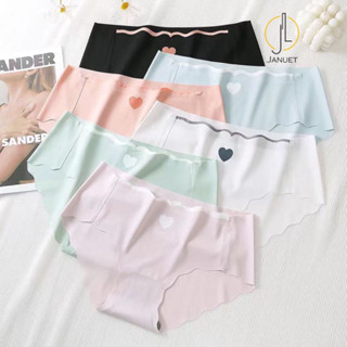 Quần Lót Nữ Su Đúc Januet Tone Màu Pastel Viền Trái Tim Lượn Sóng Cao Cấp CHJA22