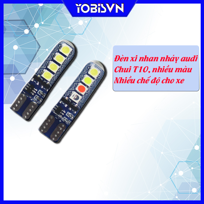 Đèn led xi nhan audi, đèn t10 chạy hiệu ứng audi cực đẹp gắn demi, xi nhan